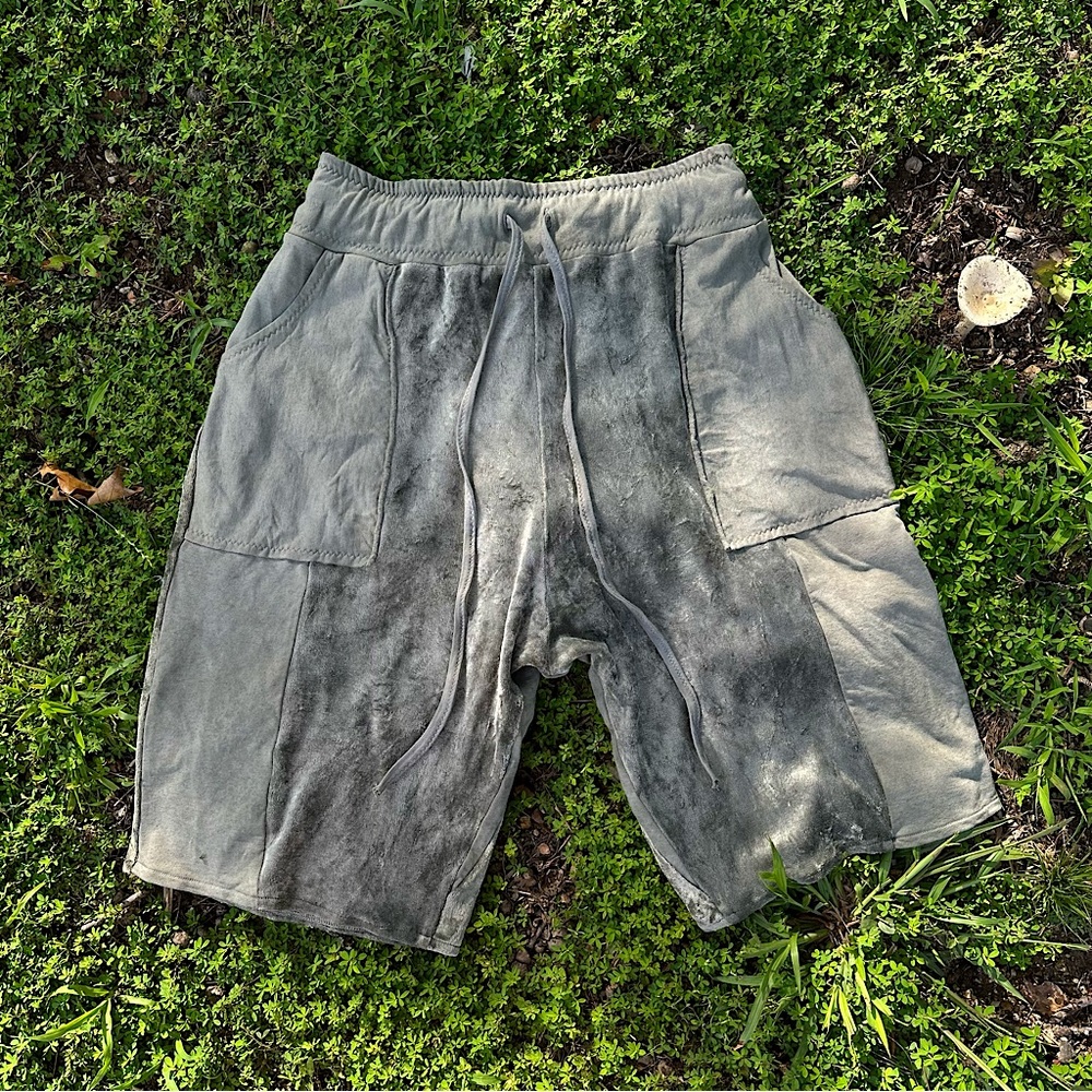 Handmade Men’s velour shorts hemp/bamboo fleece